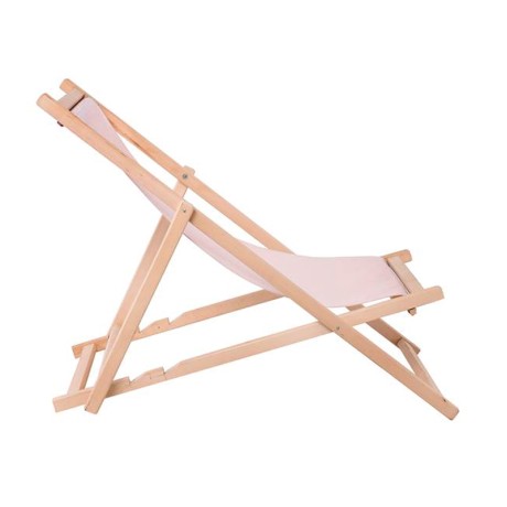 Deckchair Unpainted Beech/Textilene Ecru