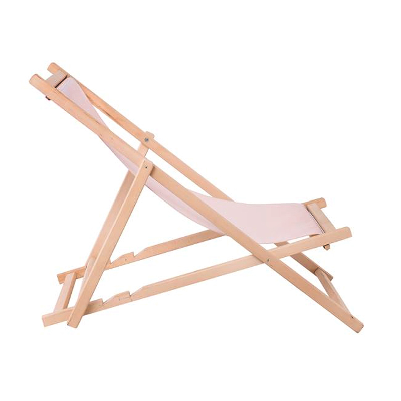 Deckchair Unpainted Beech/Textilene Ecru