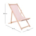 Deckchair Unpainted Beech/Textilene Ecru