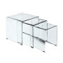 Σετ 3 τεμαχίων Glasser Clear από ενισχυμένο γυαλί 10mm σε χρώμα διαφανές 42X42X42εκ
