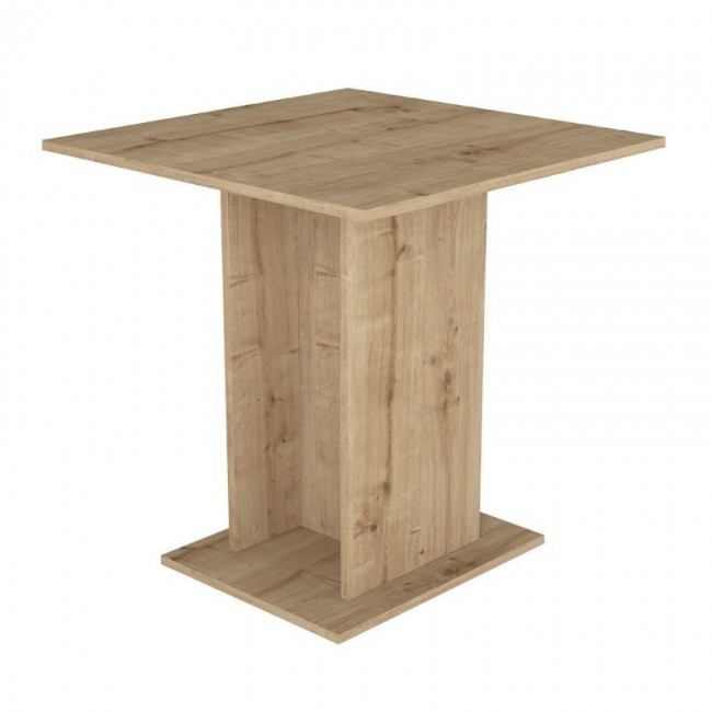 Σετ τραπεζαρία 5τμχ Allos - Iris Megapap χρώμα sapphire oak - ανοιχτό μπεζ/φυσικό πόδι 75x75x77εκ.