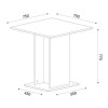 Σετ τραπεζαρία 5τμχ Allos - Iris Megapap χρώμα sapphire oak - ανοιχτό μπεζ/φυσικό πόδι 75x75x77εκ.