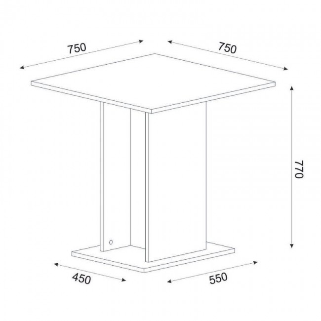 Σετ τραπεζαρία 5τμχ Allos - Iris Megapap χρώμα sapphire oak - γκρι 75x75x77εκ.