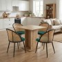 Dining room set 5pcs Allos - Jacob Megapap sapphire oak color - green 75x75x77cm.