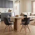 Dining room set 5pcs Allos - Nova Megapap sapphire oak color - black 75x75x77cm.