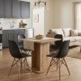 Dining room set 5pcs Allos - Nova Megapap sapphire oak color - black 75x75x77cm.