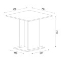 Dining room set 5pcs Allos - Nova Megapap sapphire oak color - black 75x75x77cm.