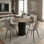 Dining room set 5pcs Bohema - Iris Megapap sepet oak color - beige Ø90x77.7cm.