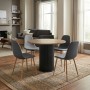 Dining room set 5pcs Bohema - Iris Megapap sepet oak color - grey Ø90x77.7cm.