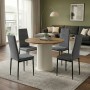 Dining room set 5pcs Bohema - Rosa Megapap sepet oak color - grey Ø90x77.7cm.