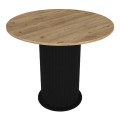 Dining room set 5pcs Bohema - Rosa Megapap sepet oak color - grey Ø90x77.7cm.