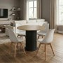 Dining room set 5pcs Bohema - Viva Megapap sepet oak color - white Ø90x77.7cm.