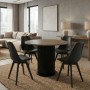 Dining room set 5pcs Bohema - Viva Megapap sepet oak color - black Ø90x77.7cm.