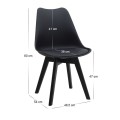 Dining room set 5pcs Bohema - Viva Megapap sepet oak color - black Ø90x77.7cm.