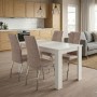 Dining room set 5pcs Darlen - Alma Megapap white color - beige 125x72x74cm.