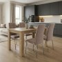 Dining room set 5pcs Darlen - Alma Megapap sapphire oak color - beige 125x72x74cm.