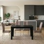 Dining room set 5pcs Darlen - Alma Megapap sencron black color - beige 125x72x74cm.