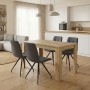 Σετ τραπεζαρία 5τμχ Darlen - Bianca Megapap χρώμα sapphire oak - γκρι 125x72x74εκ.
