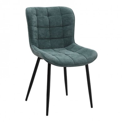 Σετ τραπεζαρία 5τμχ Darlen - Chiara Megapap χρώμα sencron black - πράσινο 125x72x74εκ.