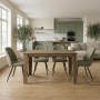 Dining room set 5pcs Darlen - Christy Megapap walnut color - olive 125x72x74cm.