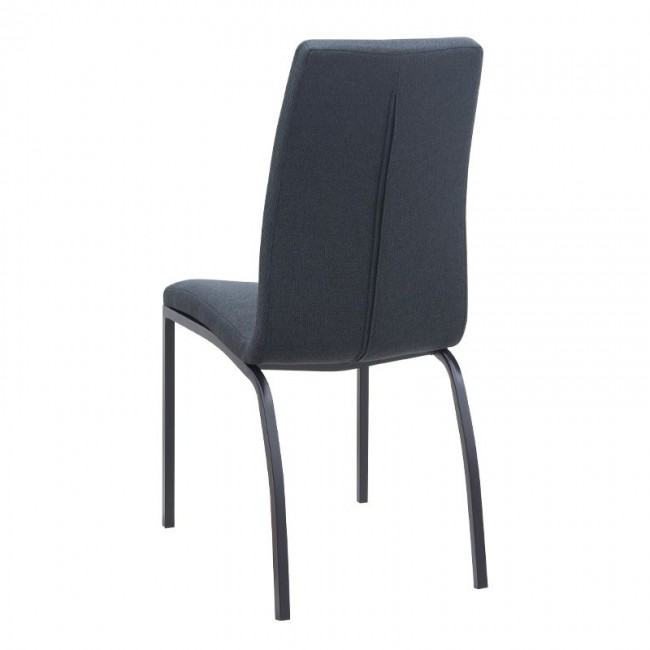 Σετ τραπεζαρία 5τμχ Darlen - Fina Megapap χρώμα sencron black - ανθρακί 125x72x74εκ.
