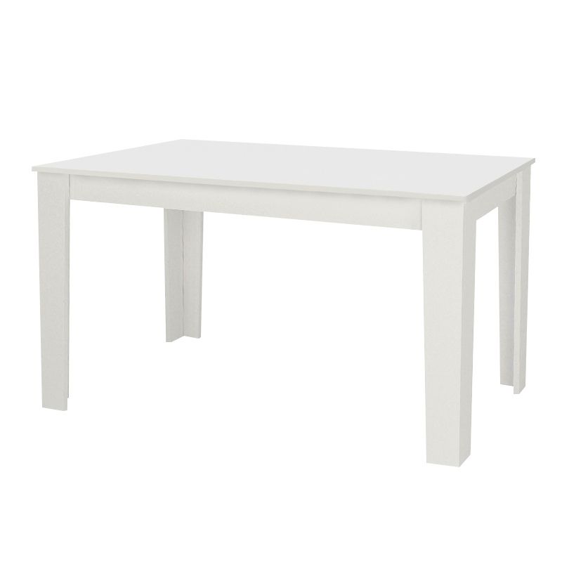 Dining room set 5pcs Darlen - Iris Megapap white color - beige 125x72x74cm.
