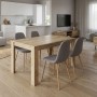 Dining room set 5pcs Darlen - Iris Megapap sapphire oak color - beige 125x72x74cm.