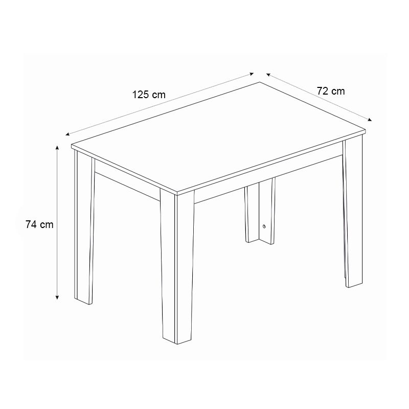 Dining room set 5pcs Darlen - Kevin Megapap white marble color - mustard 125x72x74cm.
