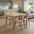 Σετ τραπεζαρία 5τμχ Darlen - Kevin Megapap χρώμα sapphire oak - μόκα 125x72x74εκ.