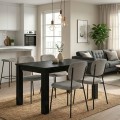 Σετ τραπεζαρία 5τμχ Darlen - Kevin Megapap χρώμα sencron black - λαδί 125x72x74εκ.