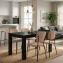 Σετ τραπεζαρία 5τμχ Darlen - Kevin Megapap χρώμα sencron black - μόκα 125x72x74εκ.