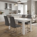 Dining room set 5pcs Darlen - Laura Megapap white color - grey 125x72x74cm.