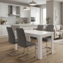 Dining room set 5pcs Darlen - Laura Megapap white color - grey 125x72x74cm.