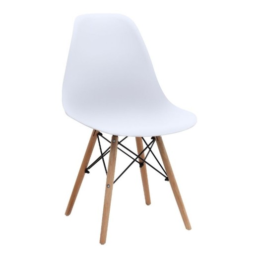 Σετ τραπεζαρία 5τμχ Darlen - Nova Megapap χρώμα sapphire oak - λευκό 125x72x74εκ.