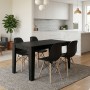 Dining room set 5pcs Darlen - Nova Megapap sencron black color - black 125x72x74cm.