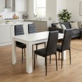 Dining room set 5pcs Darlen - Rosa Megapap white color - black 125x72x74cm.