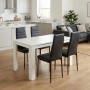 Dining room set 5pcs Darlen - Rosa Megapap white color - black 125x72x74cm.