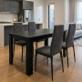 Dining room set 5pcs Darlen - Rosa Megapap sencron black color - grey 125x72x74cm.