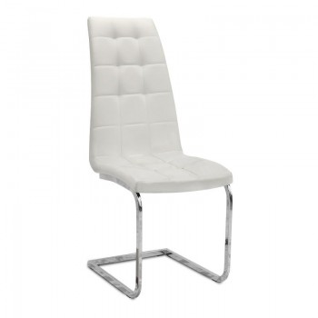 Σετ τραπεζαρία 5τμχ Darlen - Vela Megapap χρώμα λευκό 125x72x74εκ.