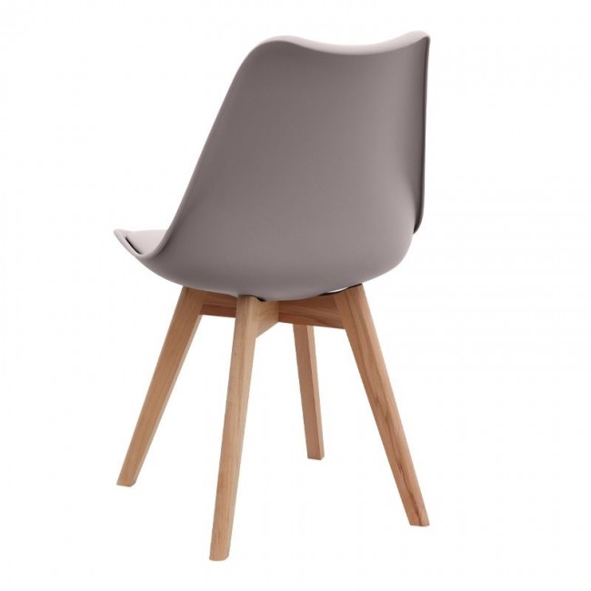 Σετ τραπεζαρία 5τμχ Darlen - Viva Megapap χρώμα λευκό - cappuccino 125x72x74εκ.