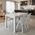 Dining room set 5pcs Darlen - Viva Megapap white marble color - white 125x72x74cm.