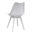 Dining room set 5pcs Darlen - Viva Megapap white marble color - white 125x72x74cm.