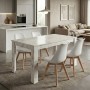 Dining room set 5pcs Darlen - Viva Megapap white marble color - white 125x72x74cm.