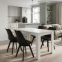 Dining room set 5pcs Darlen - Viva Megapap white color - black 125x72x74cm.
