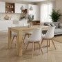 Dining room set 5pcs Darlen - Viva Megapap sapphire oak color - white 125x72x74cm.