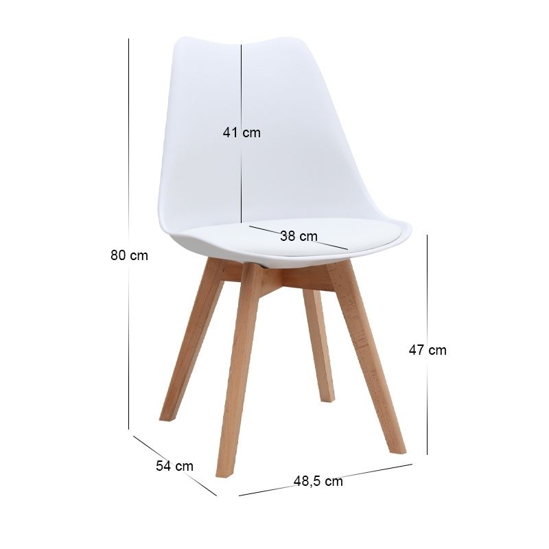 Dining room set 5pcs Darlen - Viva Megapap sapphire oak color - white 125x72x74cm.
