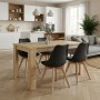 Dining room set 5pcs Darlen - Viva Megapap sapphire oak color - black 125x72x74cm.