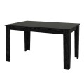Σετ τραπεζαρία 5τμχ Darlen - Viva Megapap χρώμα sencron black - λευκό 125x72x74εκ.