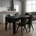 Dining room set 5pcs Darlen - Viva Megapap sencron black color - black 125x72x74cm.
