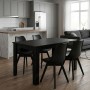 Dining room set 5pcs Darlen - Viva Megapap sencron black color - black 125x72x74cm.